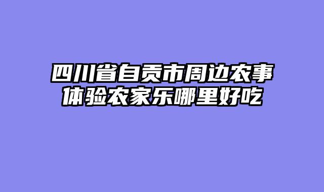 四川省自贡市周边农事体验农家乐哪里好吃
