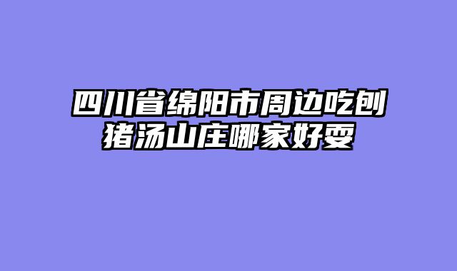 四川省绵阳市周边吃刨猪汤山庄哪家好耍