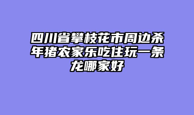 四川省攀枝花市周边杀年猪农家乐吃住玩一条龙哪家好