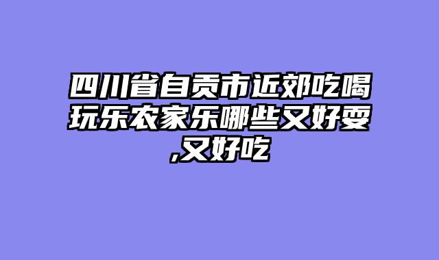 四川省自贡市近郊吃喝玩乐农家乐哪些又好耍,又好吃