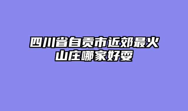 四川省自贡市近郊最火山庄哪家好耍