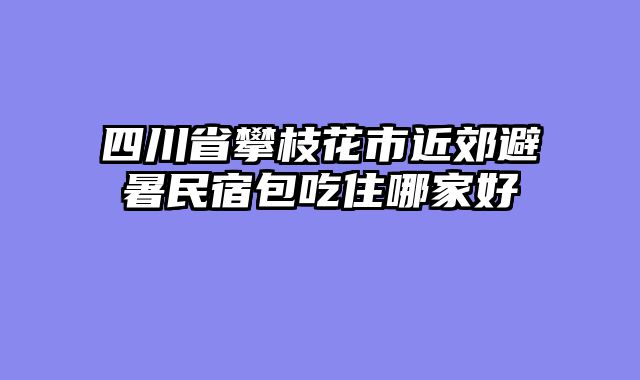 四川省攀枝花市近郊避暑民宿包吃住哪家好