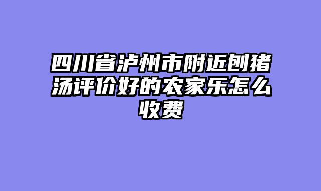 四川省泸州市附近刨猪汤评价好的农家乐怎么收费