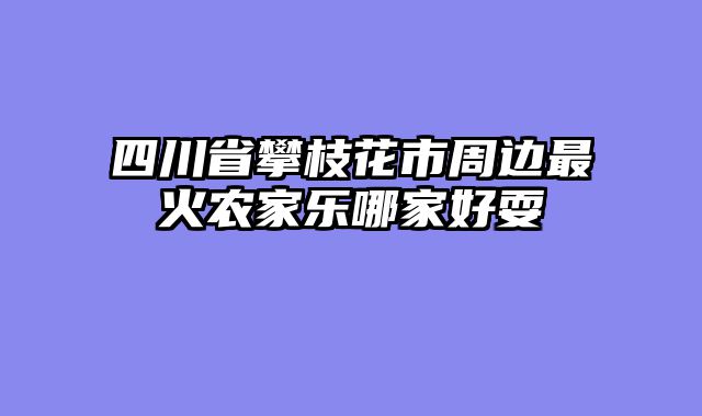 四川省攀枝花市周边最火农家乐哪家好耍