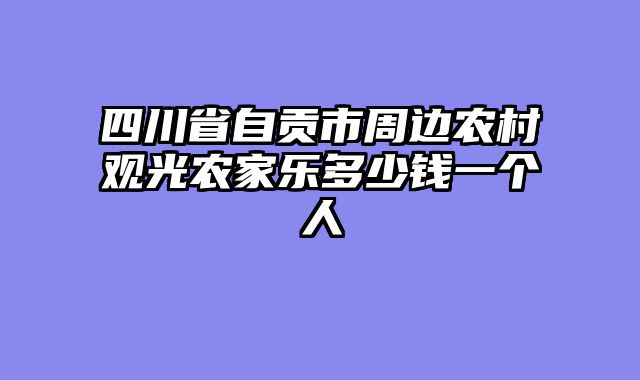 四川省自贡市周边农村观光农家乐多少钱一个人