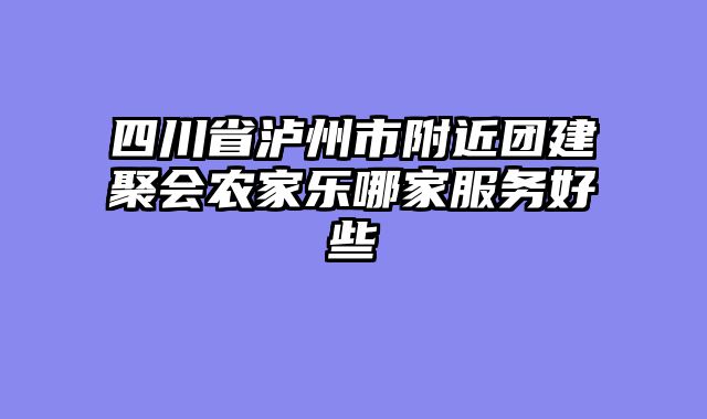 四川省泸州市附近团建聚会农家乐哪家服务好些