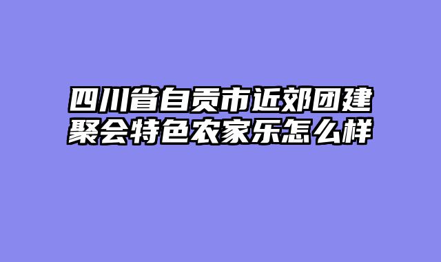 四川省自贡市近郊团建聚会特色农家乐怎么样