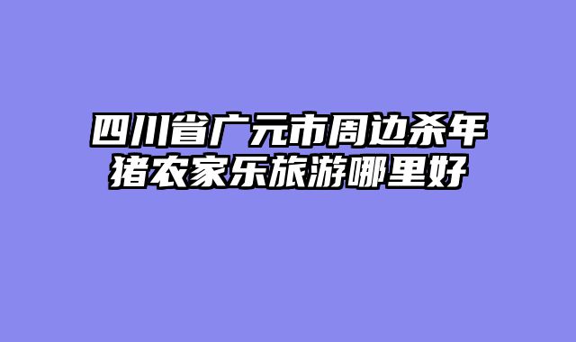 四川省广元市周边杀年猪农家乐旅游哪里好