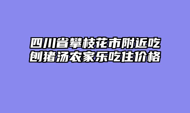 四川省攀枝花市附近吃刨猪汤农家乐吃住价格