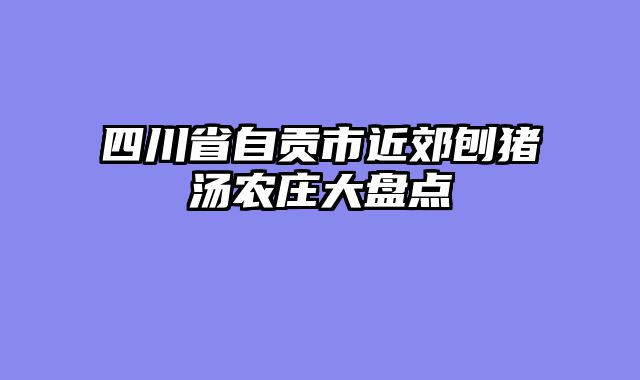 四川省自贡市近郊刨猪汤农庄大盘点