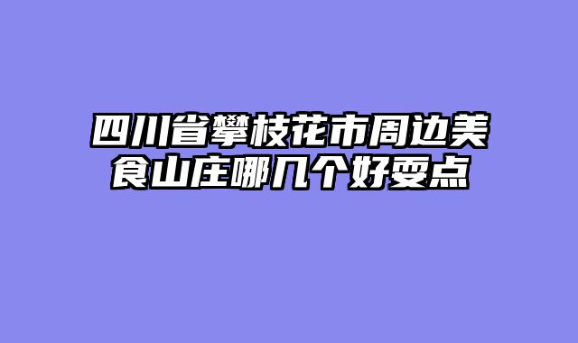 四川省攀枝花市周边美食山庄哪几个好耍点
