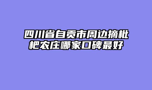 四川省自贡市周边摘枇杷农庄哪家口碑最好