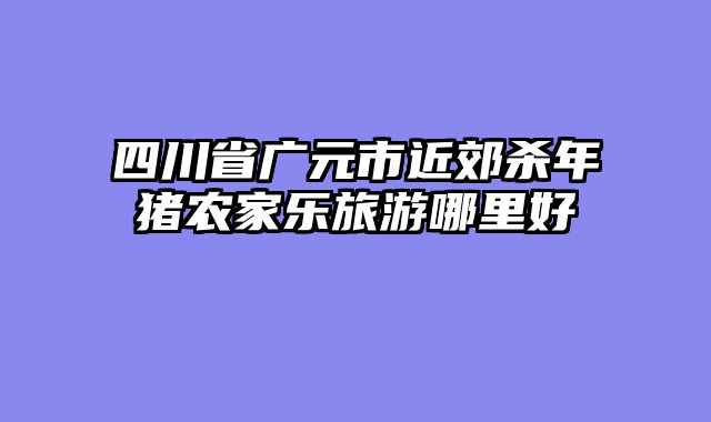 四川省广元市近郊杀年猪农家乐旅游哪里好