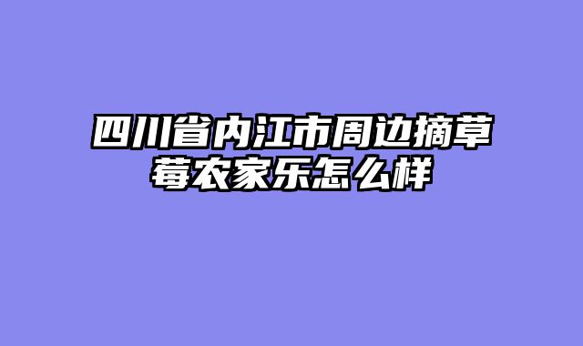 四川省内江市周边摘草莓农家乐怎么样