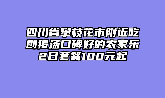 四川省攀枝花市附近吃刨猪汤口碑好的农家乐2日套餐100元起