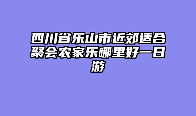四川省乐山市近郊适合聚会农家乐哪里好一日游