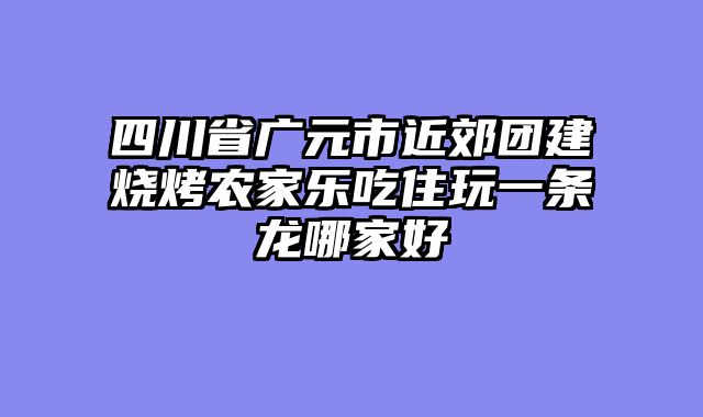 四川省广元市近郊团建烧烤农家乐吃住玩一条龙哪家好