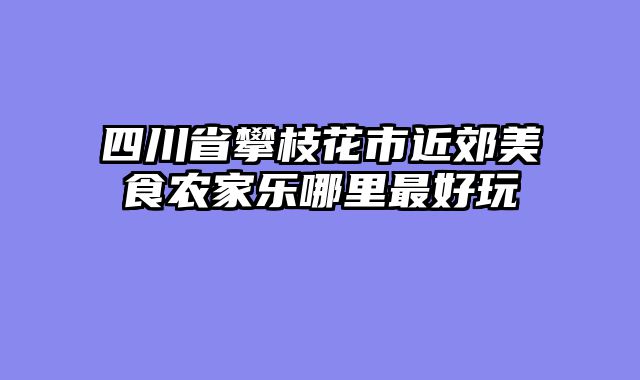 四川省攀枝花市近郊美食农家乐哪里最好玩