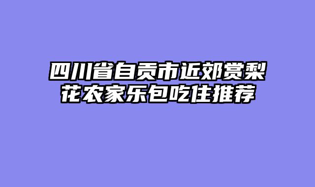 四川省自贡市近郊赏梨花农家乐包吃住推荐