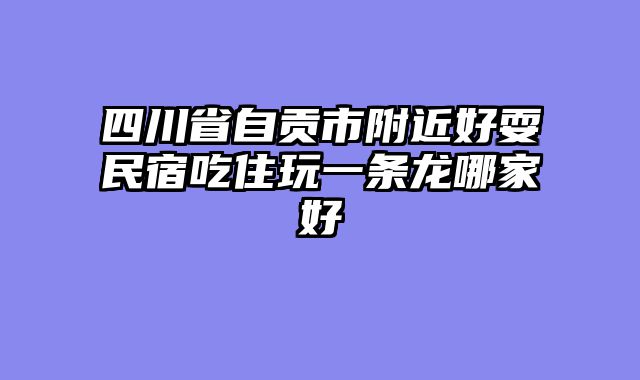 四川省自贡市附近好耍民宿吃住玩一条龙哪家好