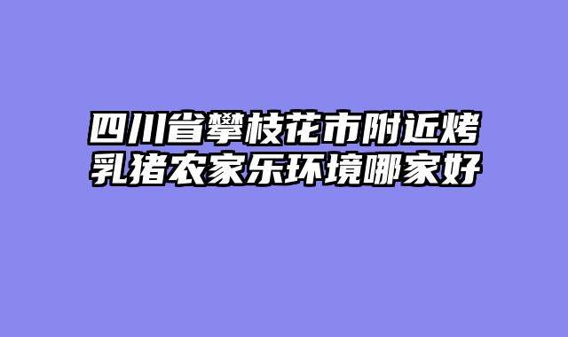 四川省攀枝花市附近烤乳猪农家乐环境哪家好