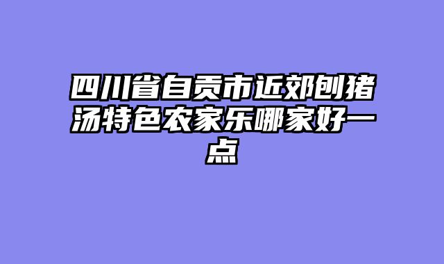 四川省自贡市近郊刨猪汤特色农家乐哪家好一点