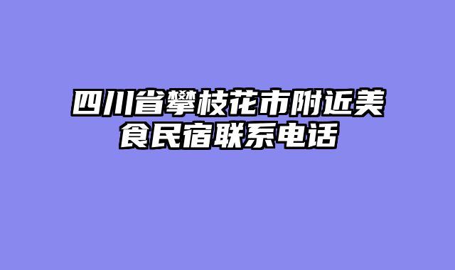 四川省攀枝花市附近美食民宿联系电话