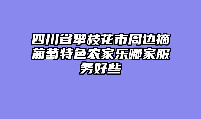 四川省攀枝花市周边摘葡萄特色农家乐哪家服务好些