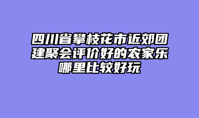 四川省攀枝花市近郊团建聚会评价好的农家乐哪里比较好玩
