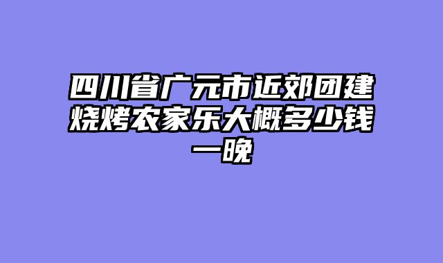 四川省广元市近郊团建烧烤农家乐大概多少钱一晚