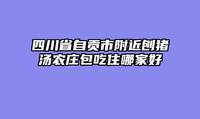 四川省自贡市附近刨猪汤农庄包吃住哪家好