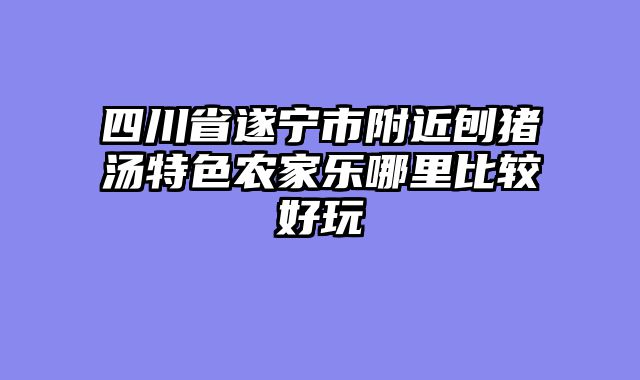 四川省遂宁市附近刨猪汤特色农家乐哪里比较好玩