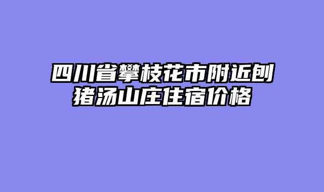 四川省攀枝花市附近刨猪汤山庄住宿价格