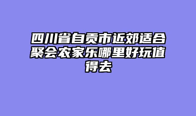 四川省自贡市近郊适合聚会农家乐哪里好玩值得去