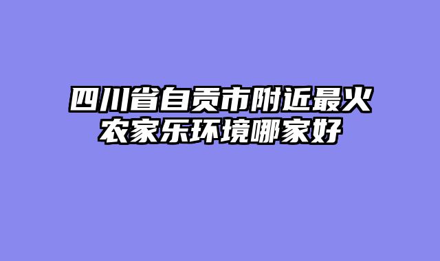 四川省自贡市附近最火农家乐环境哪家好