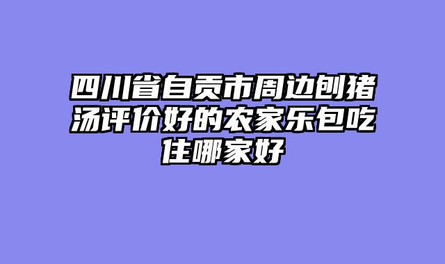四川省自贡市周边刨猪汤评价好的农家乐包吃住哪家好