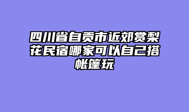 四川省自贡市近郊赏梨花民宿哪家可以自己搭帐篷玩