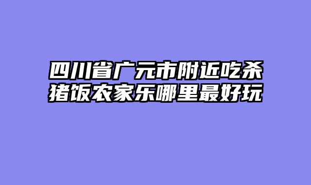 四川省广元市附近吃杀猪饭农家乐哪里最好玩