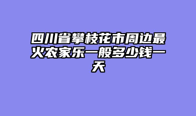 四川省攀枝花市周边最火农家乐一般多少钱一天