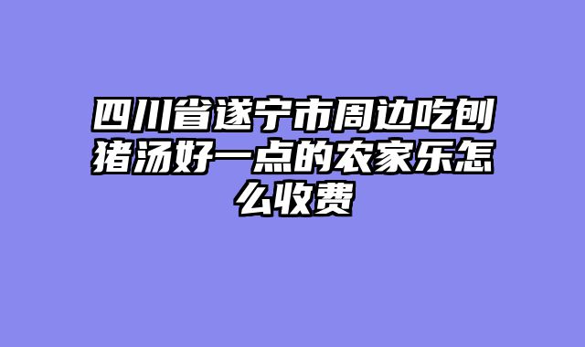 四川省遂宁市周边吃刨猪汤好一点的农家乐怎么收费