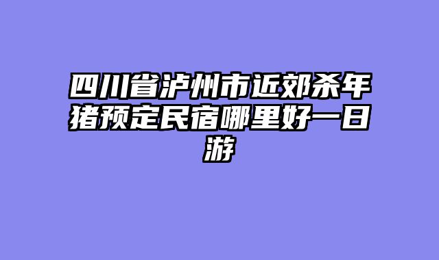 四川省泸州市近郊杀年猪预定民宿哪里好一日游