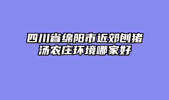 四川省绵阳市近郊刨猪汤农庄环境哪家好