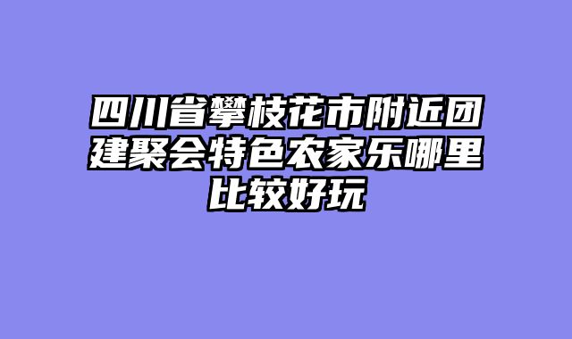 四川省攀枝花市附近团建聚会特色农家乐哪里比较好玩