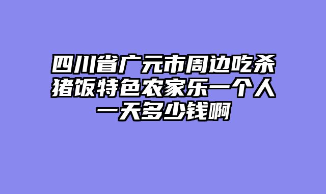 四川省广元市周边吃杀猪饭特色农家乐一个人一天多少钱啊