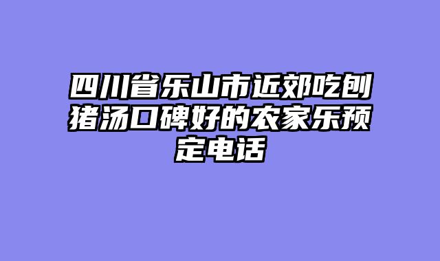 四川省乐山市近郊吃刨猪汤口碑好的农家乐预定电话